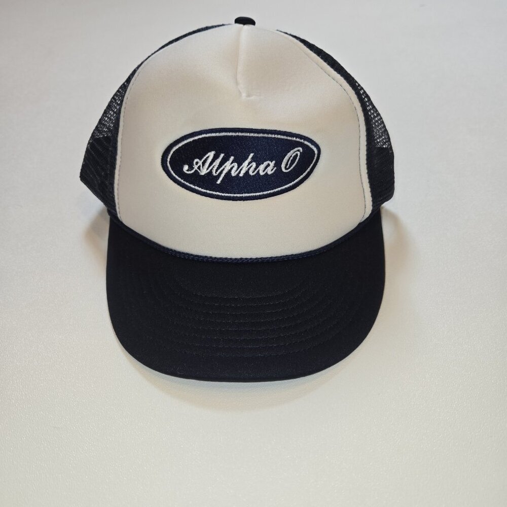 Cobra Alpha‎ O Embroidered Trucker Mesh Hat Blue White Snapback One Size SMC V23
